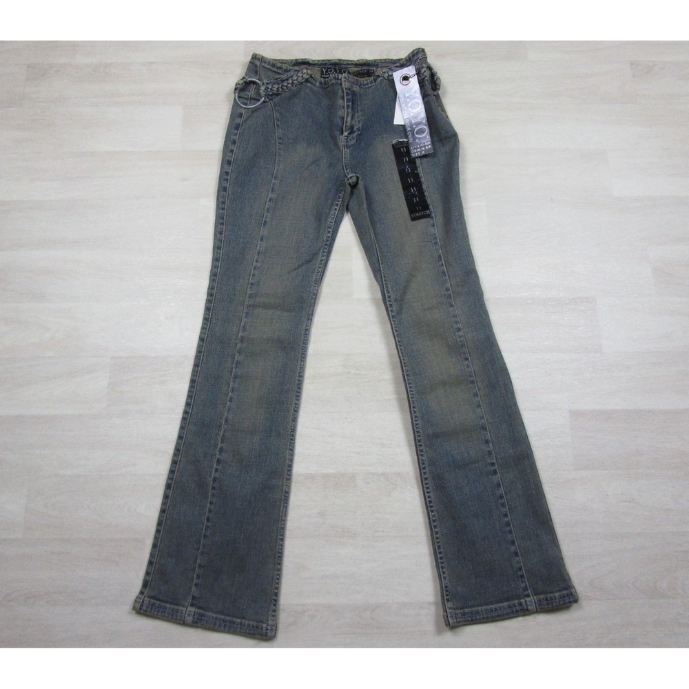 NWT Vintage Y2K YOYO Jeans Women's (11) Bootcut Bareback Low Rise Stretch Denim